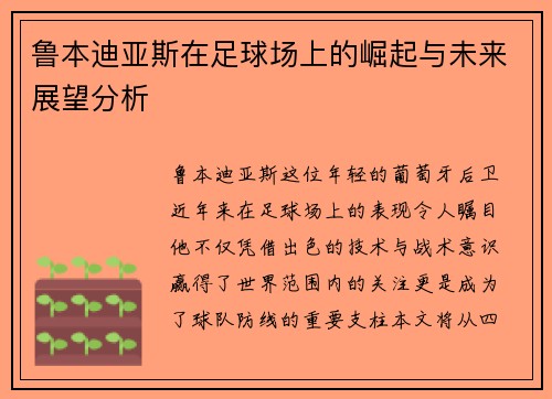 鲁本迪亚斯在足球场上的崛起与未来展望分析